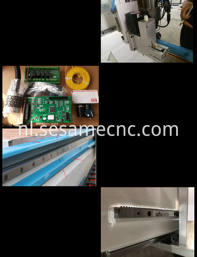 5x10ft ccd edge cutting oscillating knife cnc router